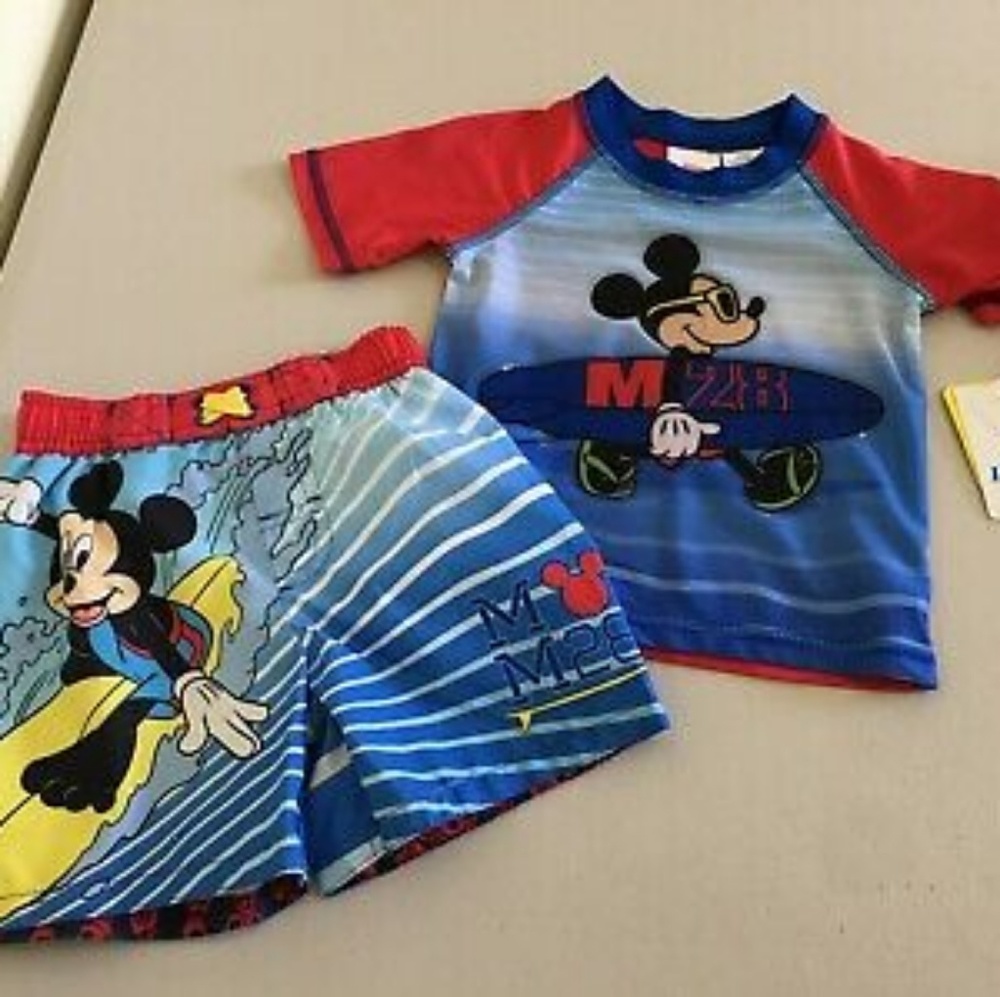 Disney's Mickey Mouse Rashguard and Trunks
